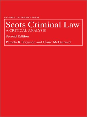 cover image of Scots Criminal Law